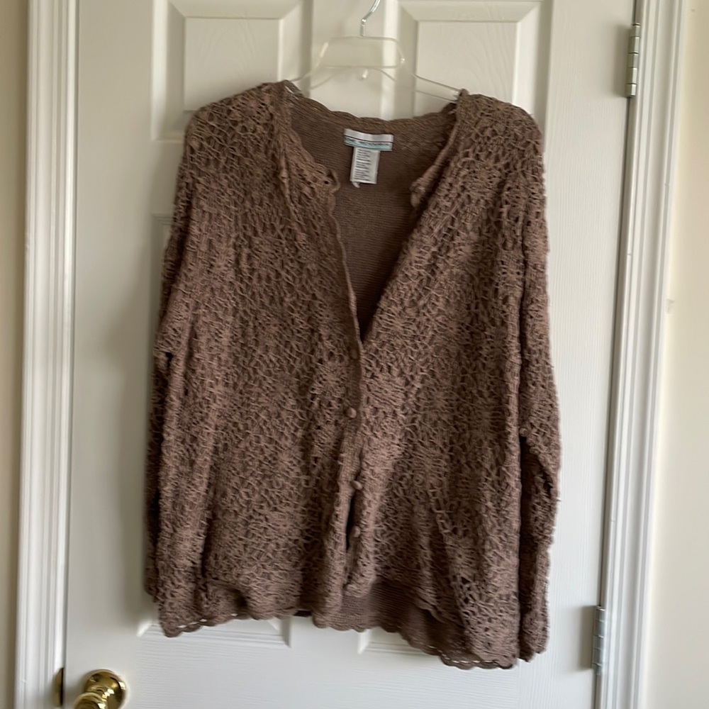 Beautiful Crocheted Look Women’s Sweater/Cardigan